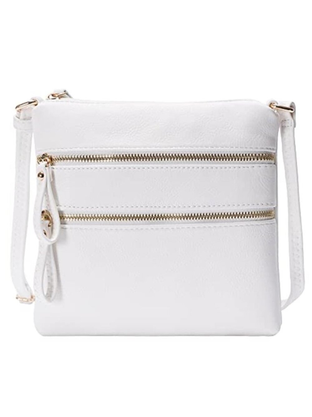 Womens Small Crossbody Purse PU Leather Zip Top Shoulder Bag Lightweight